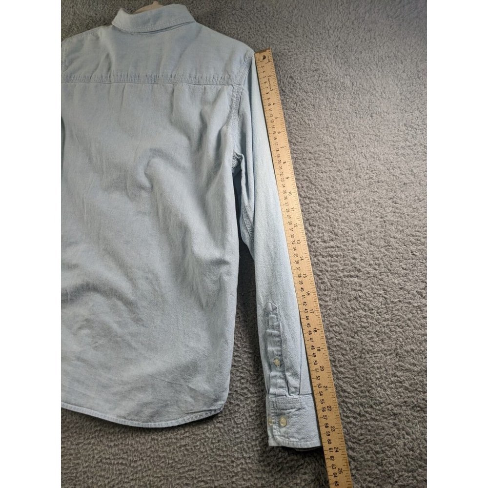 Lauren Jeans Company Ralph Lauren Shirt Women Medium Long Sleeve Button Chambray - Picture 8 of 13